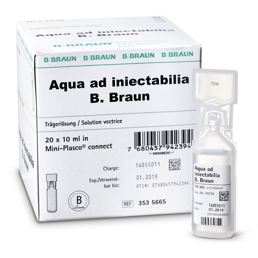 3535665 Aqua ad iniect Mini-Plasco 10 ml-Verpackung und Mini-Plasco® connect