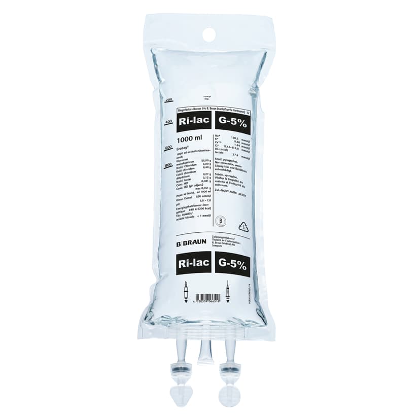 Ringer Lactat Glucose 5 Ecobag 1000 ml-Produktbild