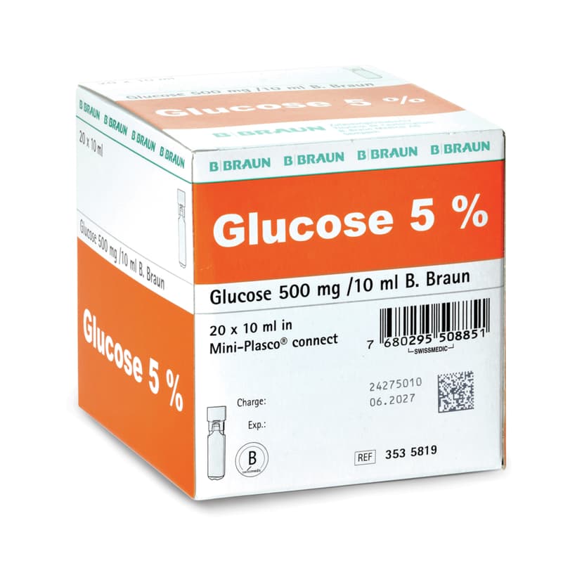3535819 Glucose 5% Mini-Plasco 10ml Pack-Produkt Bild