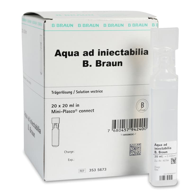 3535673 Aqua ad iniect Mini-Plasco 20 ml-Verpackung und MiniPlasco