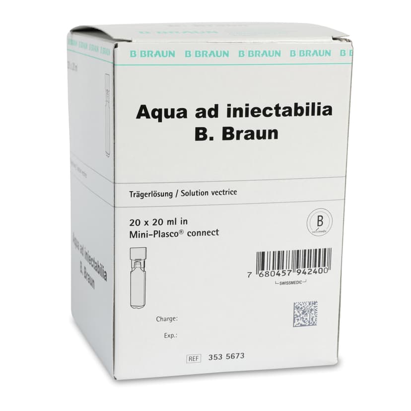 3535673 Aqua ad iniect Mini-Plasco 20 ml-Verpackung